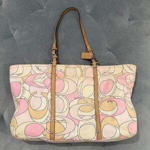 Coach Multicolor Signature Tote Bag
